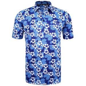 Tattoo Golf blue Aloha Performance golf polo